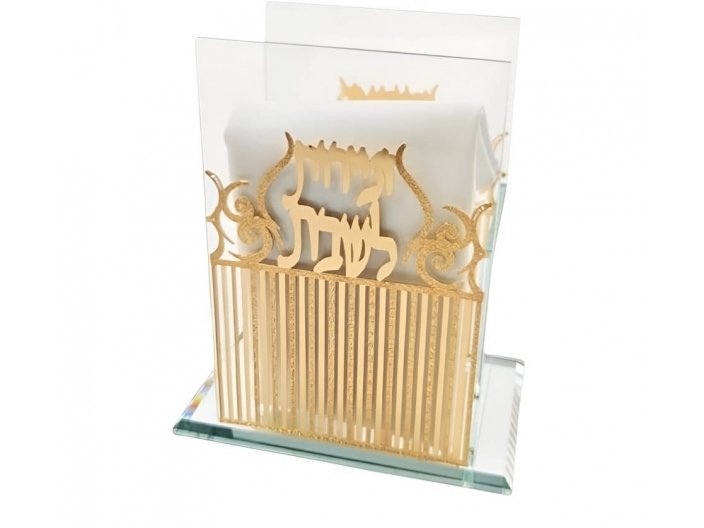 מחזיק ברכונים קריסטל 19x16 ס"מ גולד