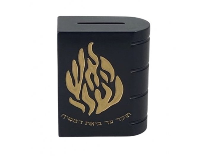 קופת צדקה פולי שחור זהב סדרת האש שלי