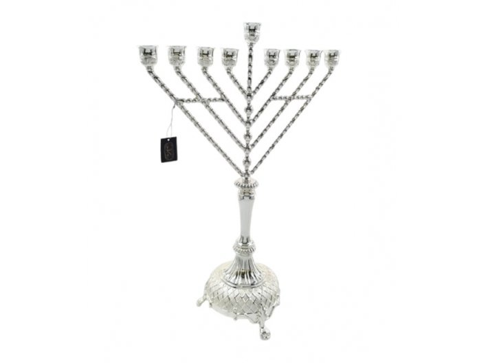 חנוכיה מוכספת 52 ס”מ בסיס עגול