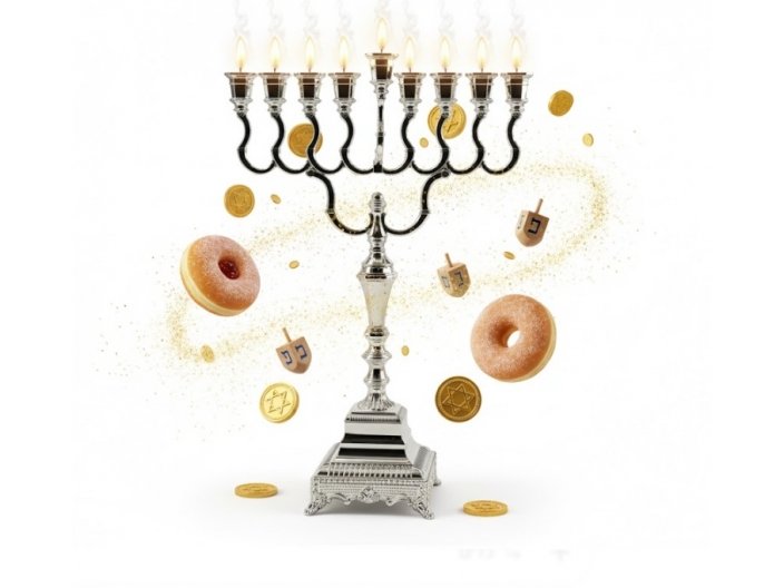 חנוכיה מוכספת סדרת אנגליה 29X42 ס"מ