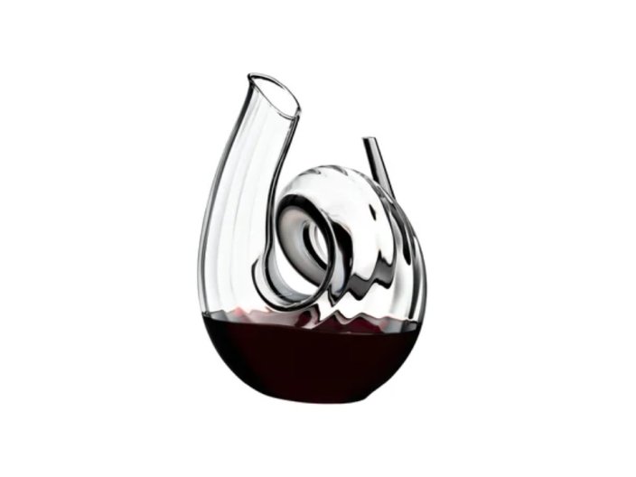 רידל דקנטר קרלי פאטו אמנו שחור לבן אופטיק RIEDEL Curly Fatto A Mano Decanter - White / Black משלוח חינם לבית