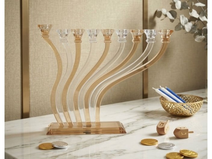 חנוכיה קריסטל 43x35 ס"מ