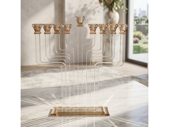 חנוכיה קריסטל 40x44 ס"מ